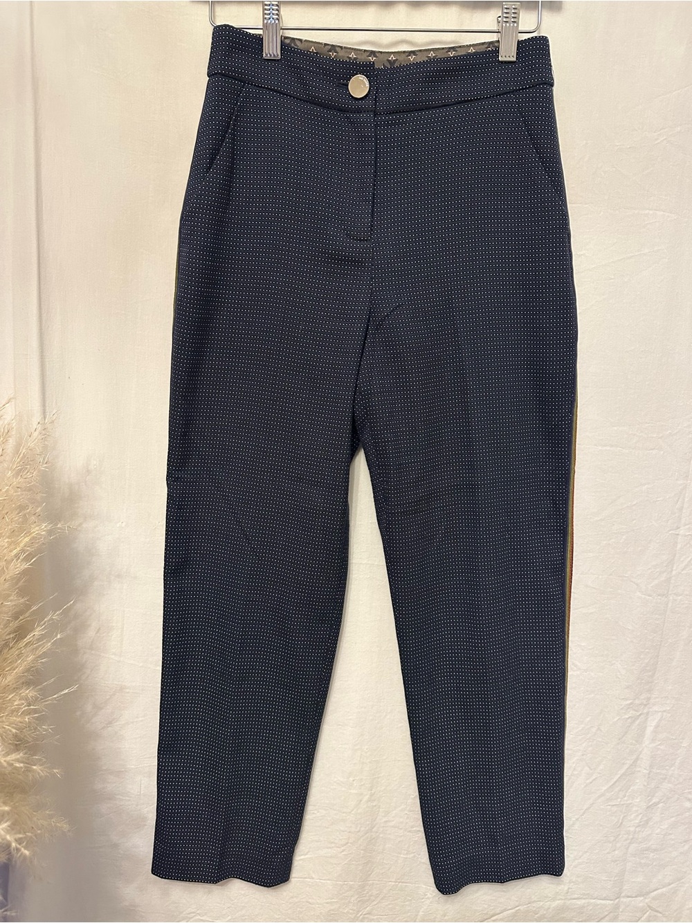 Ted Baker Navy Tailored Trousers Pants Multicolor Stripe Size 0
